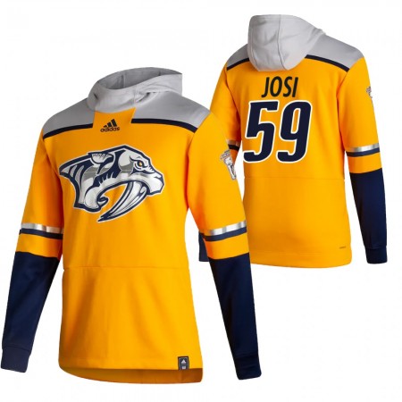Herren Eishockey Nashville Predators Roman Josi 59 2020-21 Reverse Retro Pullover Hooded Sweatshirt